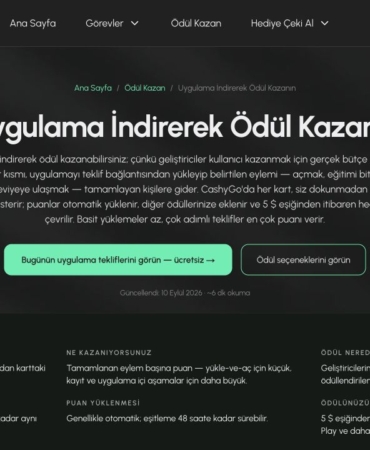 CashyGo uygulama teklifleri sayfası ekran görüntüsü