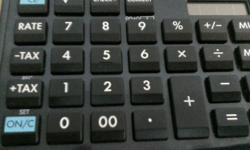 Vergi hesaplaması için kullanılan hesap makinesi